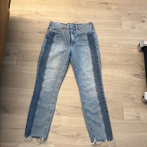 GAP Two-Tone Blue Straight Leg Jeans